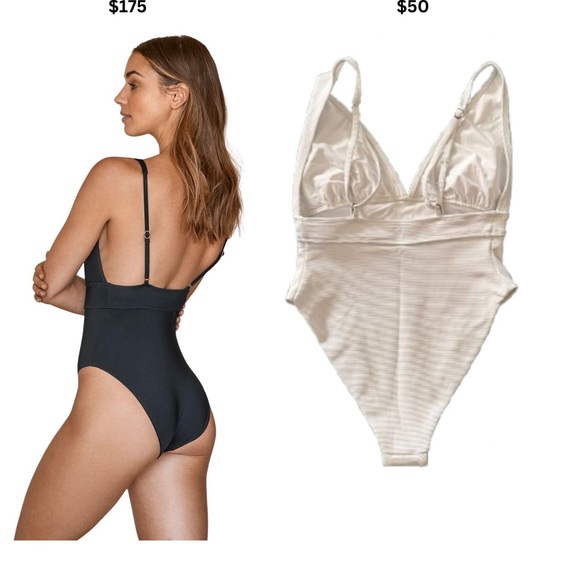 Swim wear one piece-white - Picture 3 of 10